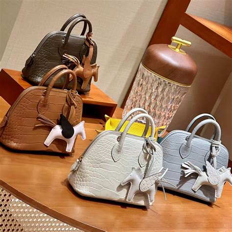 hermes croc mini bolide